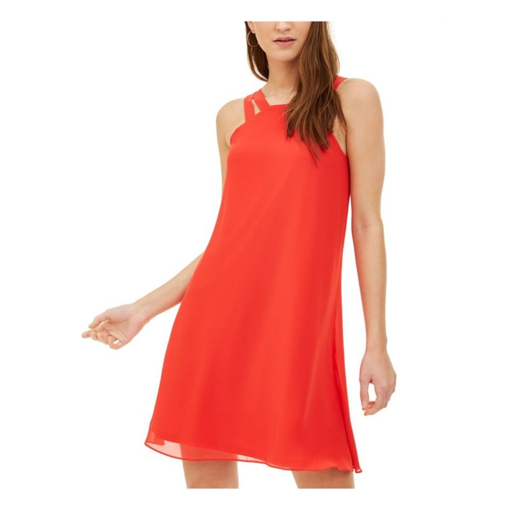 BAR III DRESSES Womens Red Halter Above The Knee Party Shift Dress XS